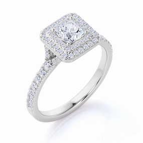 1 Ct Square Cut Diamond Antique Engagement Ring Shiny Decoration Sturdy Adornment