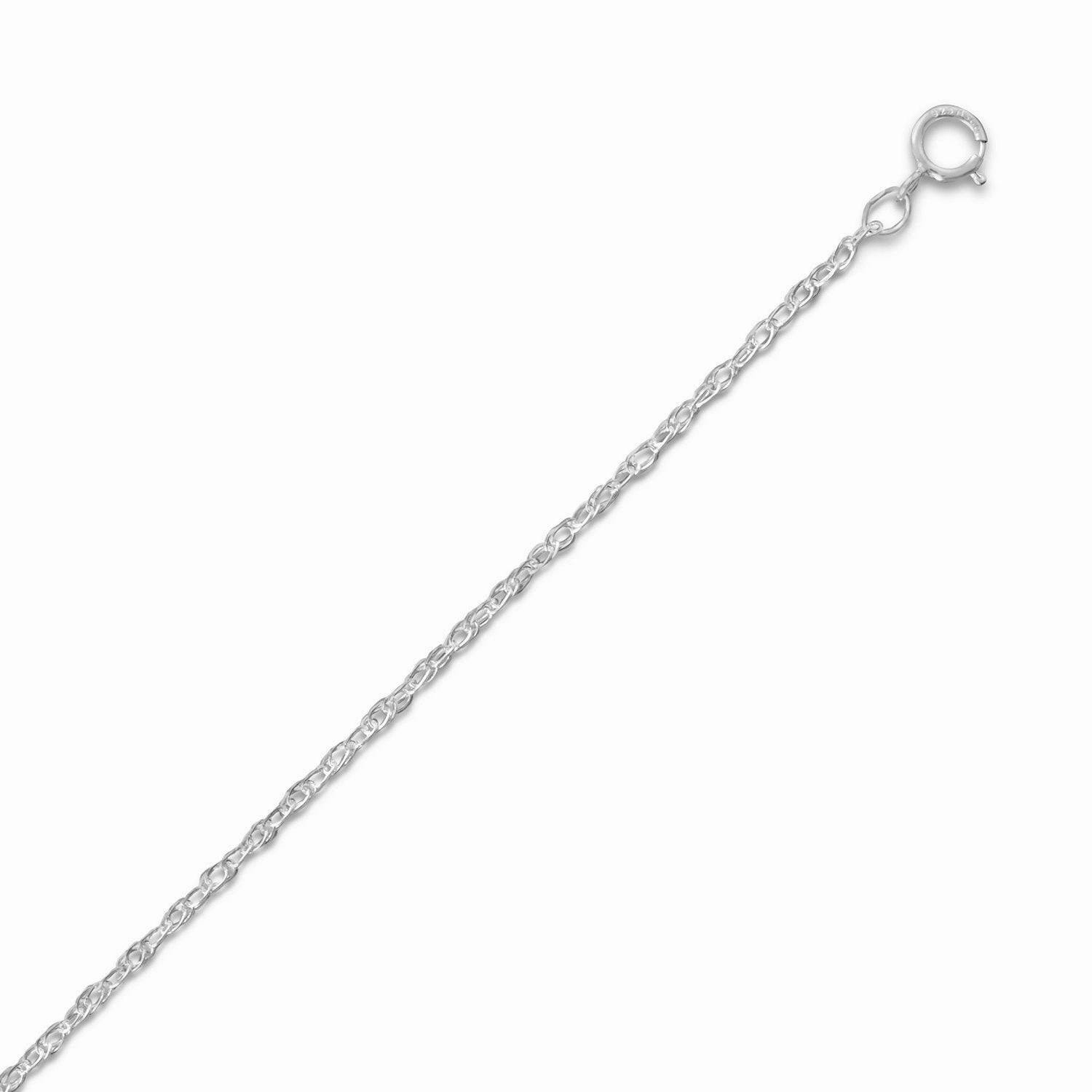 Light Rope Chain Necklace 1.3mm Width Sterling Silver - Made in the USA Subtle Shine Stylish Days