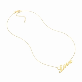 Artistic Look Love Necklace Gold-plated Sterling Silver Adjustable Length