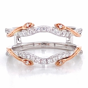 Bremer Jewelry Diamond Ring Guard  in 14K White/Rose Gold (0.25ctw) Gloss Appeal