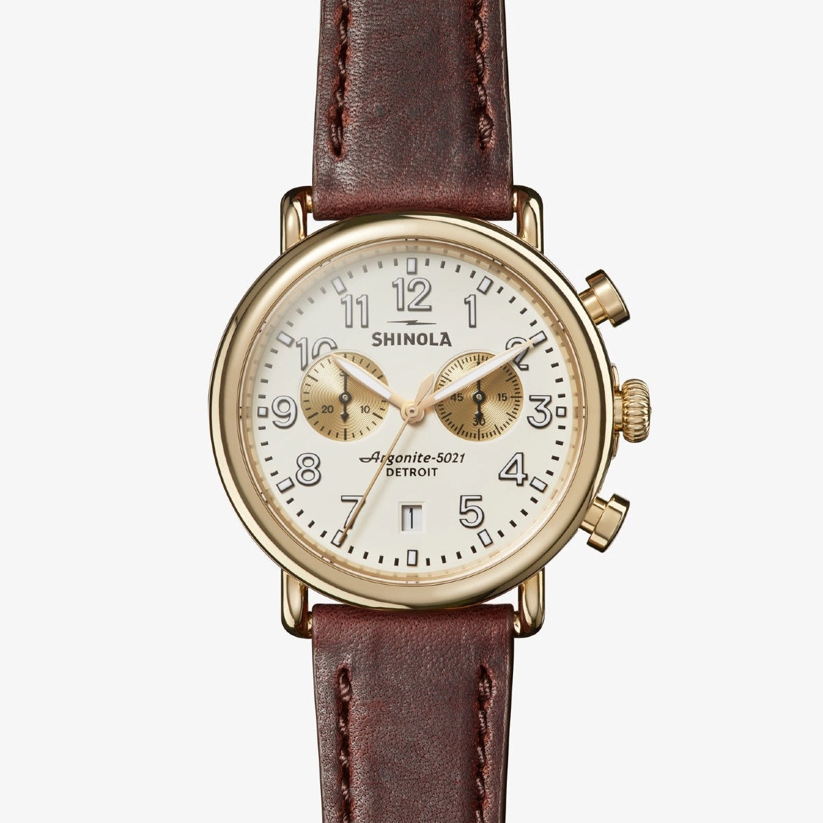 Perfect Finish Shinola The Runwell Chronograph 41mm PVD Gold Watch