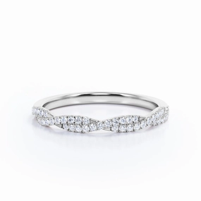 Half-Eternity 0.15 Carat Round Pave Infinity Wedding Band Amazing Accessory