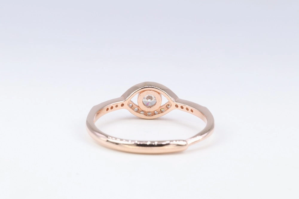 Evil Eye 0.5 Ct Round Cut Diamond Promise Ring Classic Mark Exquisite Expression