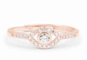 Evil Eye 0.5 Ct Round Cut Diamond Promise Ring Personal Emblem Affordable Memento