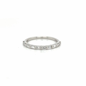 Gleam Accent Brilliant Touch Half Anniversary Diamond Wedding Ring in 14K White Gold (0.56ctw)