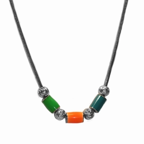 Mood Bead Necklace Color Changing on Snake Chain Tied Item