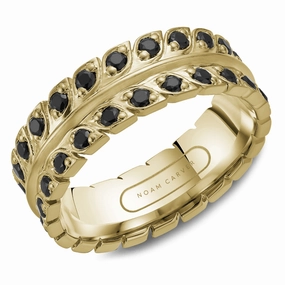Noam Carver Anniversary/Eternity Diamond Wedding Ring in 14K Yellow Gold (1.23ctw) Cool Chic Fashion Focus