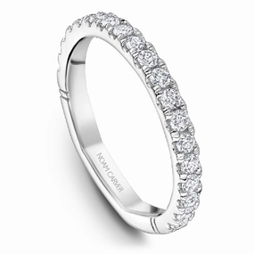 Noam Carver Atelier Straight Diamond Wedding Band in White Gold Glamorous Pieces