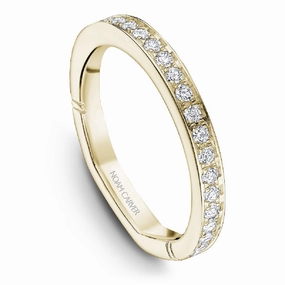 Noam Carver Atelier Straight Diamond Wedding Band in Yellow Gold Precious Jewelry Pieces