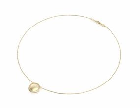 Unique Look Sparkling finish Noam Carver Aura Collection 14K Yellow Gold Round Shape Diamonds Circle Pendant (.20ctw)