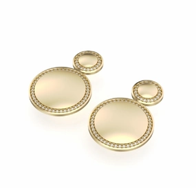 Luminous Sparkle Noam Carver Aura Collection Round Drop Diamond Earrings in 14K Yellow Gold (.69ctw)