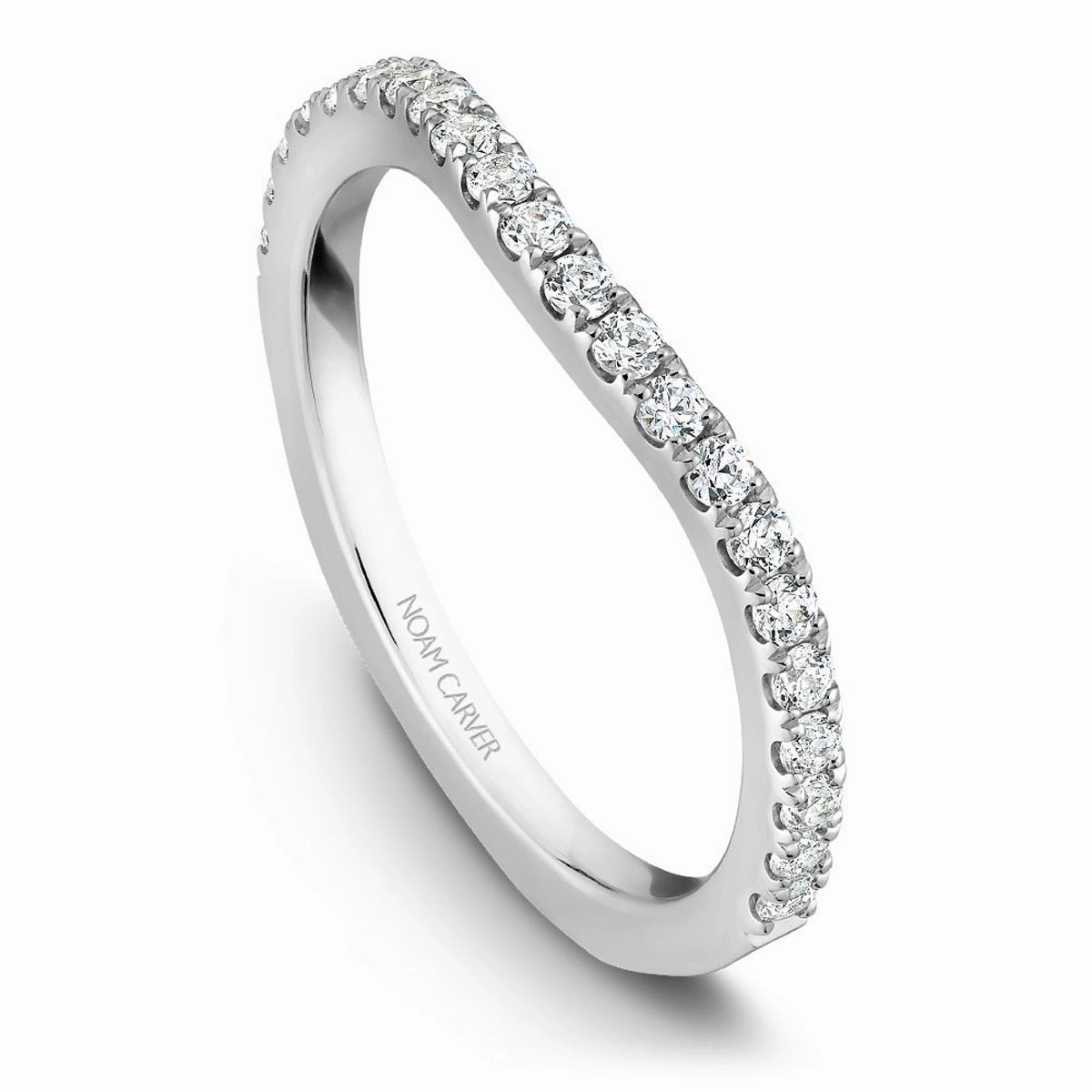 Everyday Accent Noam Carver Contour Diamond Wedding Band in White Gold