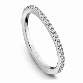 Gift Choice Elegant Fit Noam Carver Contour Diamond Wedding Band in White Gold