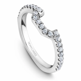 Versatile Accessory Noam Carver Contour Diamond Wedding Band in White Gold