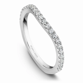 Noam Carver Contour Diamond Wedding Band in White Gold Soft Detail