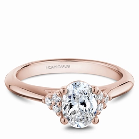 Noam Carver Diamond Engagement Ring Setting in Rose Gold Refined Spark