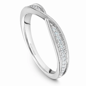 Noam Carver Half Anniversary Diamond Wedding Ring in 14K White Gold (0.35ctw) Stylish Highlight