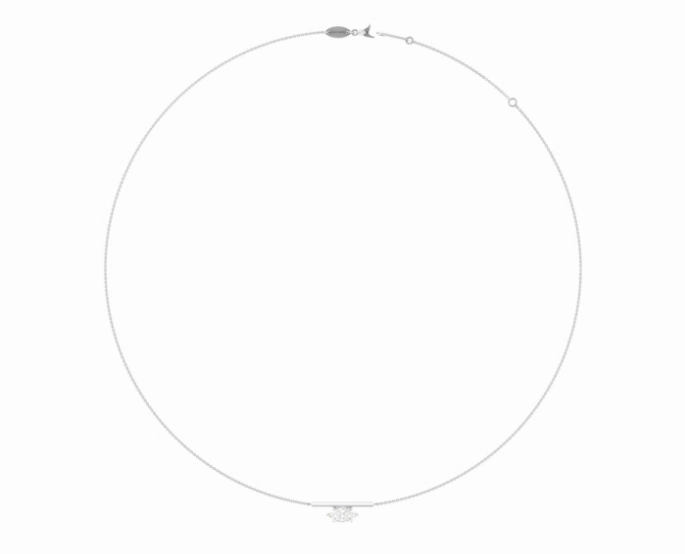 Noam Carver Strata Collection 14K White Gold Marquise Shape Diamond Solitaire Pendant (.73ctw) Creative Accent