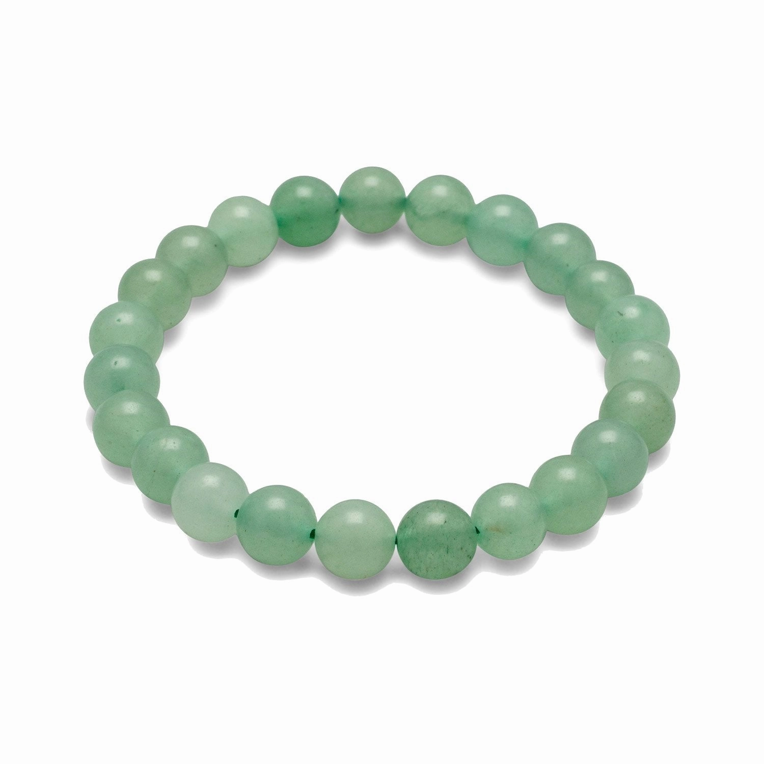 Aventurine 8mm Bead Stretch Bracelet Green Round Designer Label