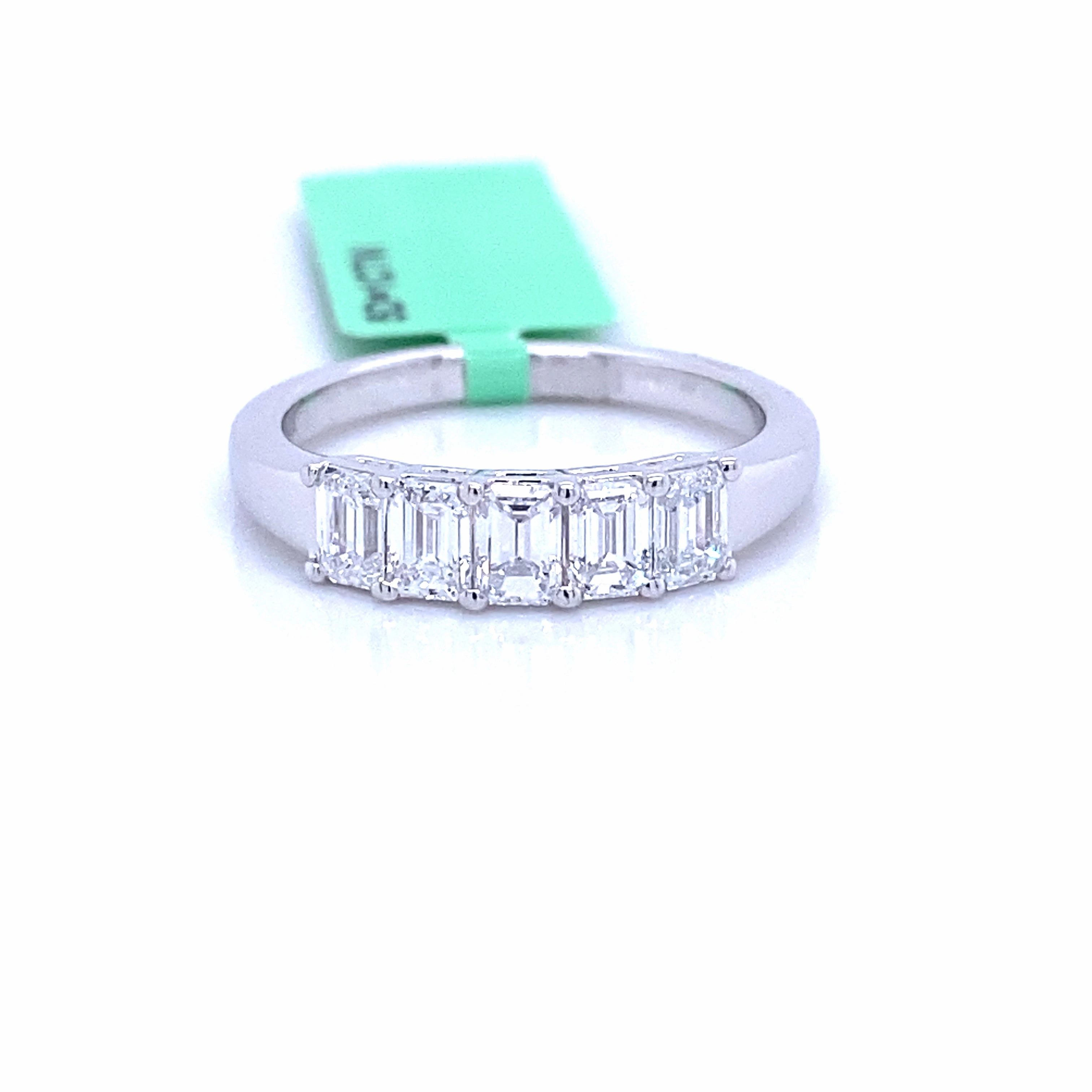 True Touch Chic pieces Bremer Jewelry Half Anniversary Lab Grown Diamond Wedding Ring in 14K White Gold (1.00ctw)