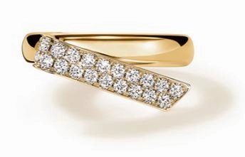 Hearts on Fire Inside Out Round Diamond Fashion Ring in 18K Yellow Gold (.46ctw) Gift worthy