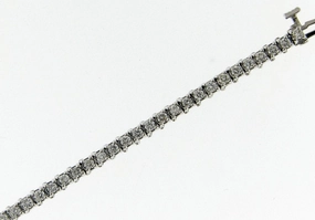 Bremer Jewelry Tennis Diamond Bracelet in 14K White Gold (2.00ctw) Clean Accent