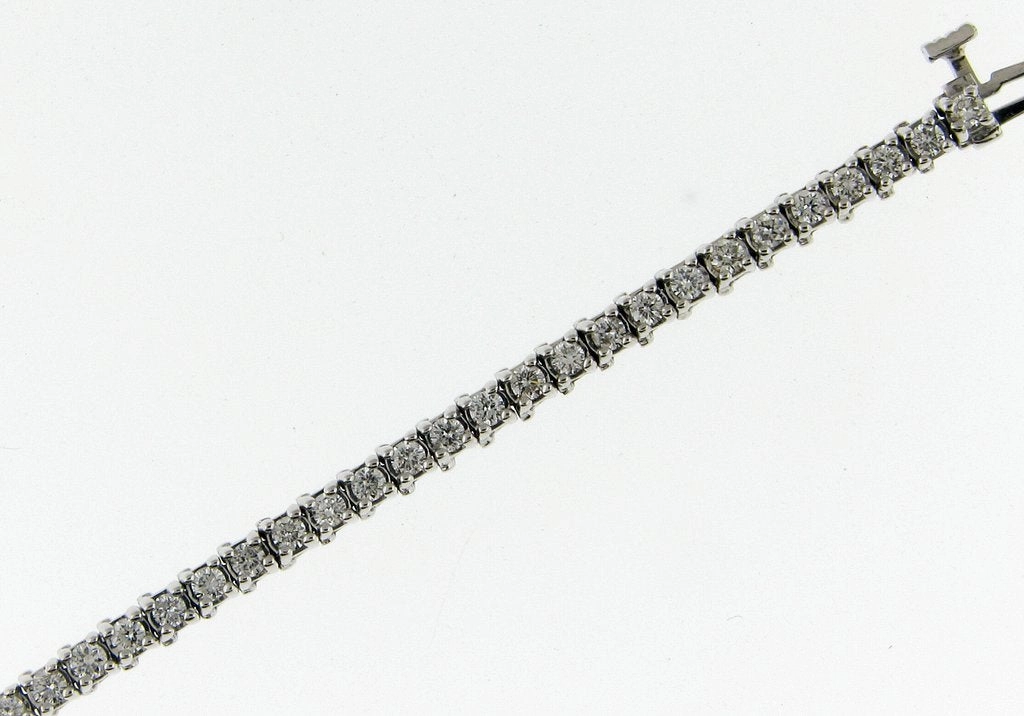 Bremer Jewelry Tennis Diamond Bracelet in 14K White Gold (2.00ctw) Clean Accent