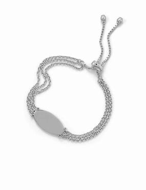 Upcoming Style Bolo Friendship Adjustable Bracelet Three Strands with ID Plate