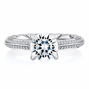 A. Jaffe Modern Royal Engagement Ring Setting in White Gold youth appeal