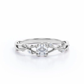 0.50 Ct Round Cut Diamond Nature Engagement Ring Classic Trinket