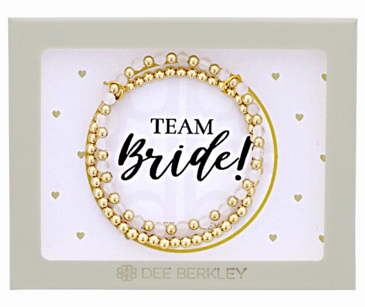 Dee Berkley 7 inch Bracelet in Yellow Gold Filled  "Team Bride" Custom Shine Design