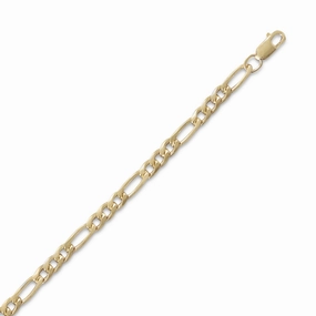 Ethnic Influences Figaro Chain Bracelet Yellow Gold-filled 3.6mm Wide - Made in the USA