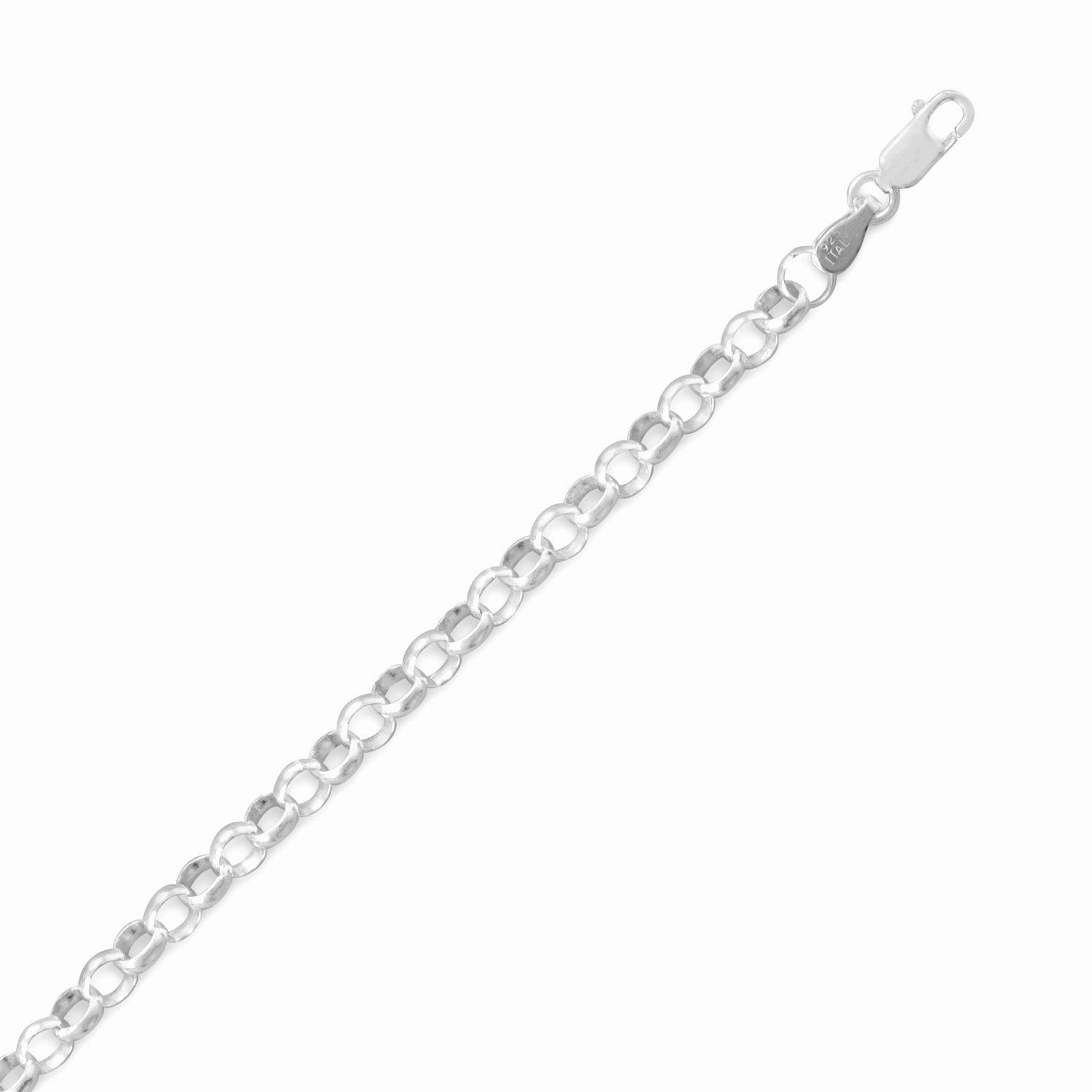 Rolo 045 Chain Necklace 4mm Wide Sterling Silver Pure Touch Adult Chain Accessory