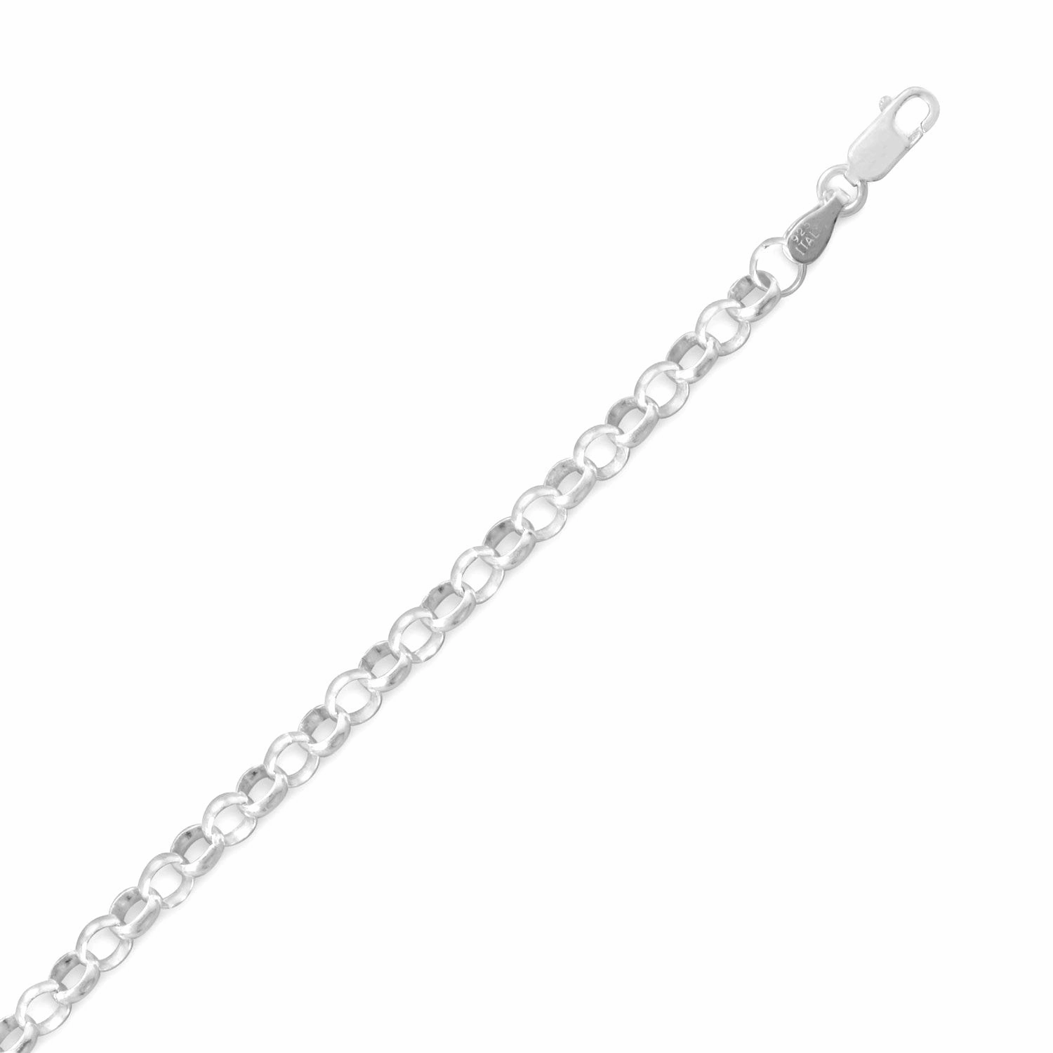 Lucky Charm Rolo 045 Chain Necklace 4mm Wide Sterling Silver