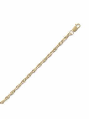 Interchangeable Style Fresh Release Rope Chain Bracelet 2.5mm Wide 14k Yellow Gold-filled - Made in the USA