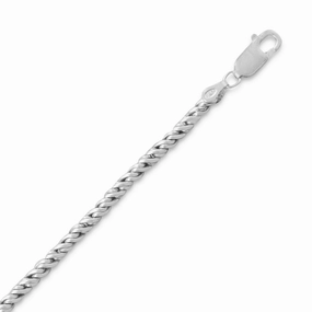 Rope Chain Necklace 4mm Wide Sterling Silver Made in the USA Mother Mood Elegant Charm