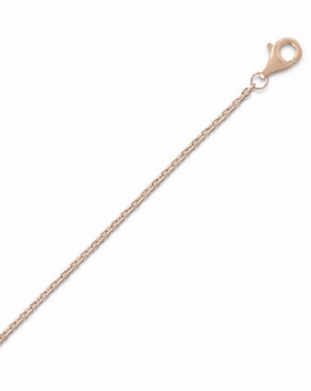 Refined Accent casual event Rose Gold-plated Sterling Silver Cable Chain Necklace