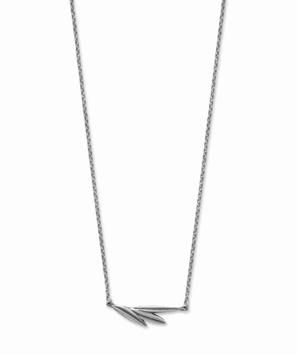 Rosemary Sprig Necklace Side Set Bar Style Sterling Silver Adjustable Length Exclusive Style Professional Gift