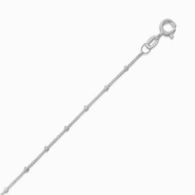 Satellite Chain Anklet Sterling Silver Adjustable Length Casual Fashion