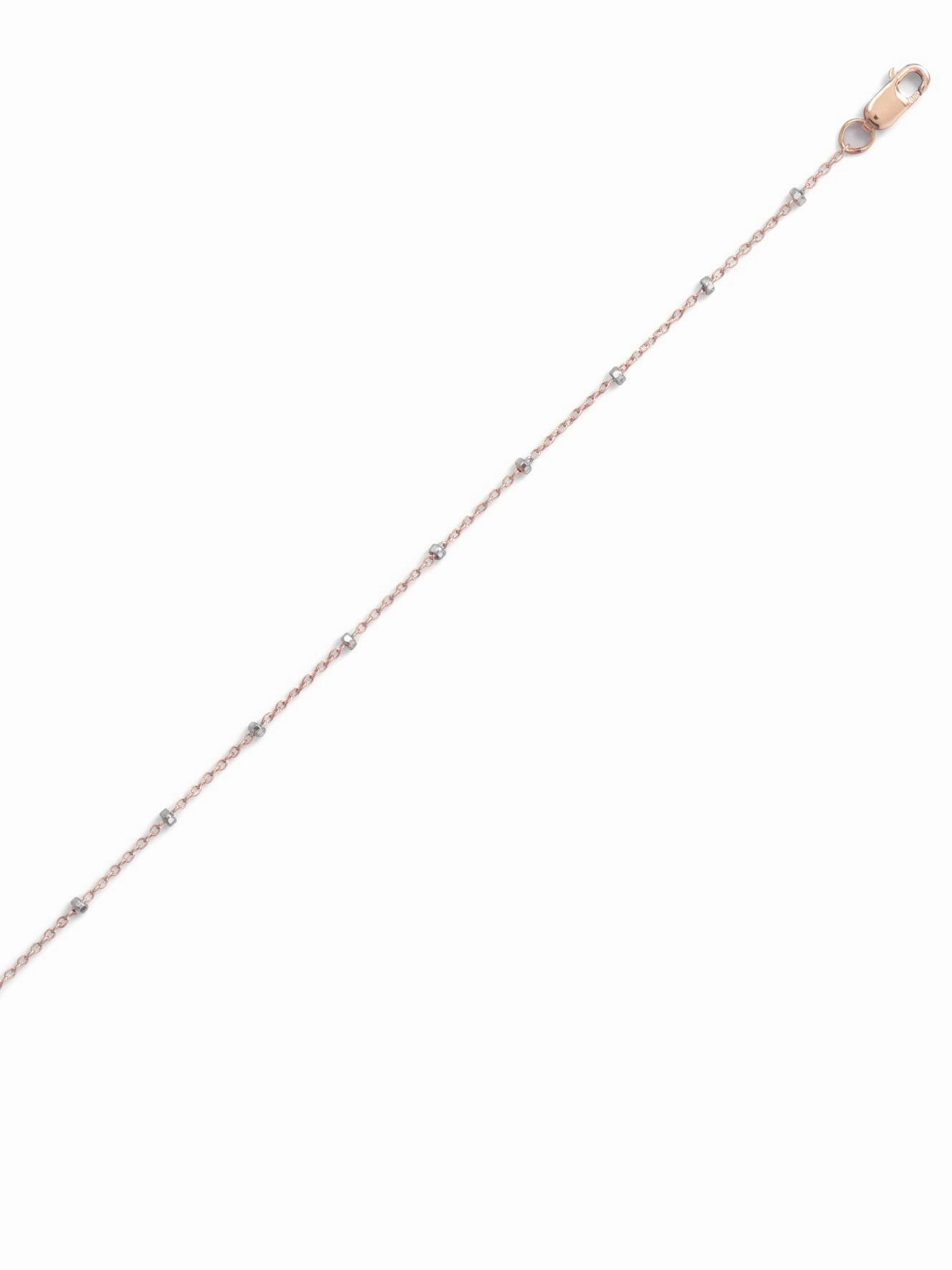 Satellite Chain Necklace 14k Rose Gold-filled and Sterling Silver Two Tone Retro Vibe Business Attire