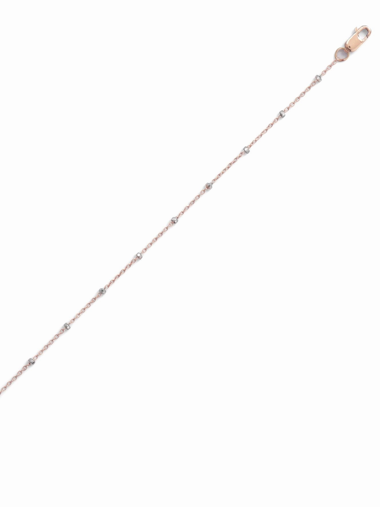 Gift For Her Timeless Highlight Satellite Chain Necklace 14k Rose Gold-filled and Sterling Silver Two Tone