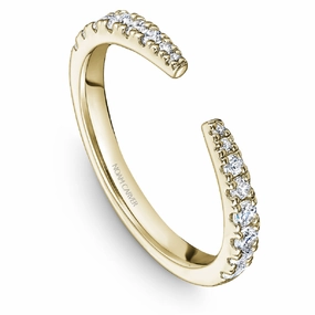 Noam Carver Open Diamond Wedding Band in Yellow Gold Polished Element