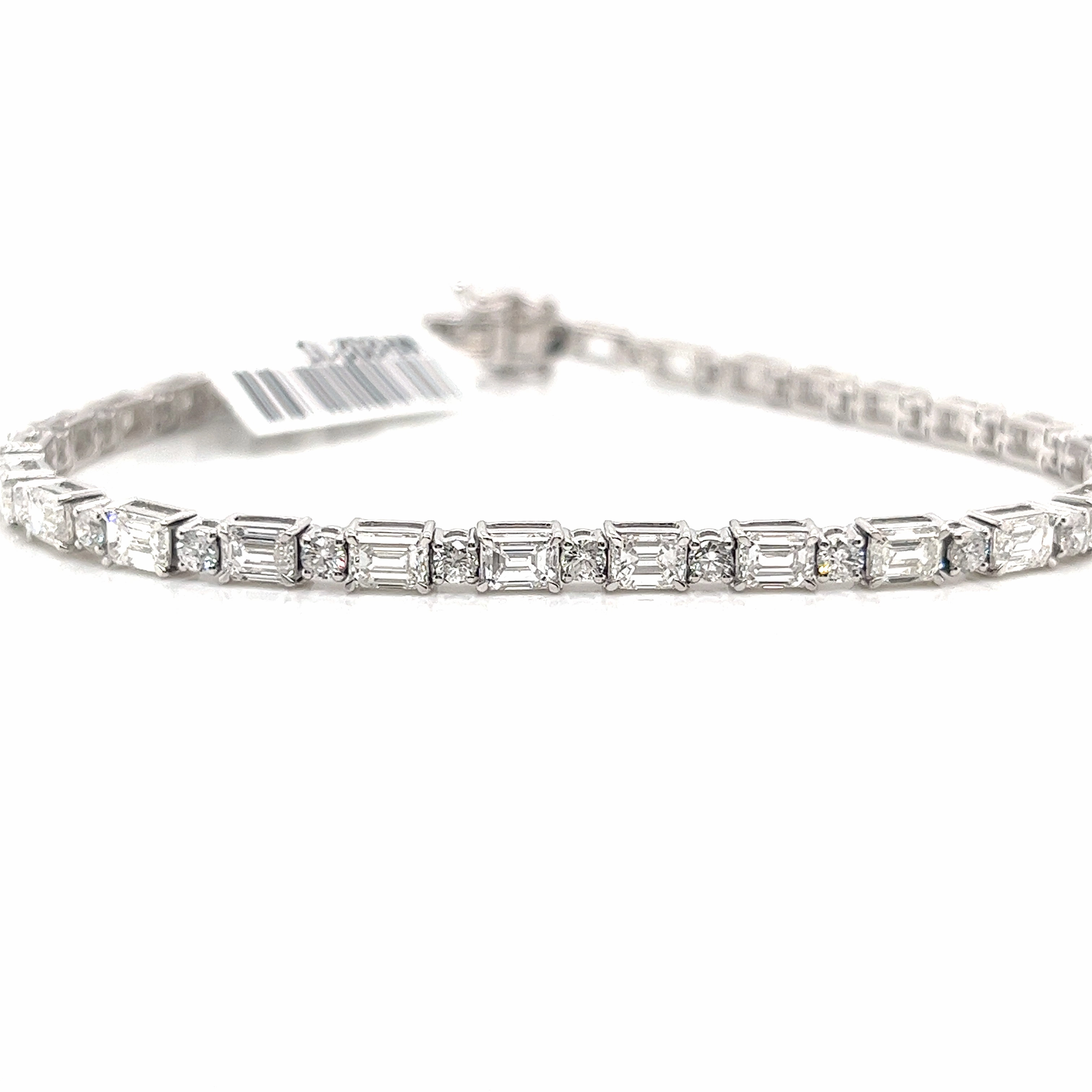Bremer Jewelry Tennis Diamond Bracelet in 14K White Gold (6.60ctw) Romantic Vibe Accent Style
