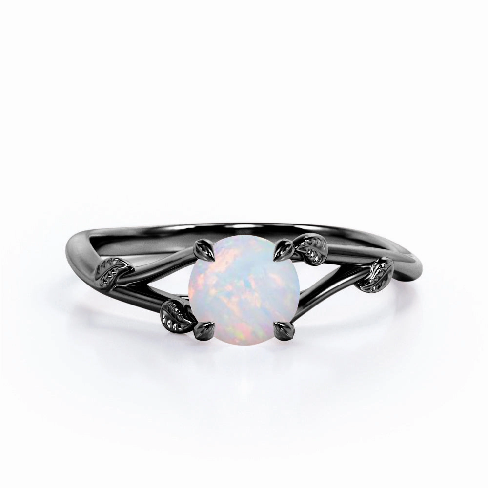 Cost effective Stylish Product 1 Ct Round Cut Lab Created Opal Nature Engagement Ring