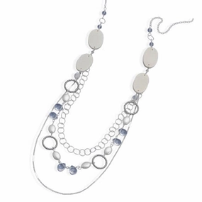 Endless Long Link Multistrand Layered Necklace Beads 34-inch length Distinctive Accessory Presenting Adornment