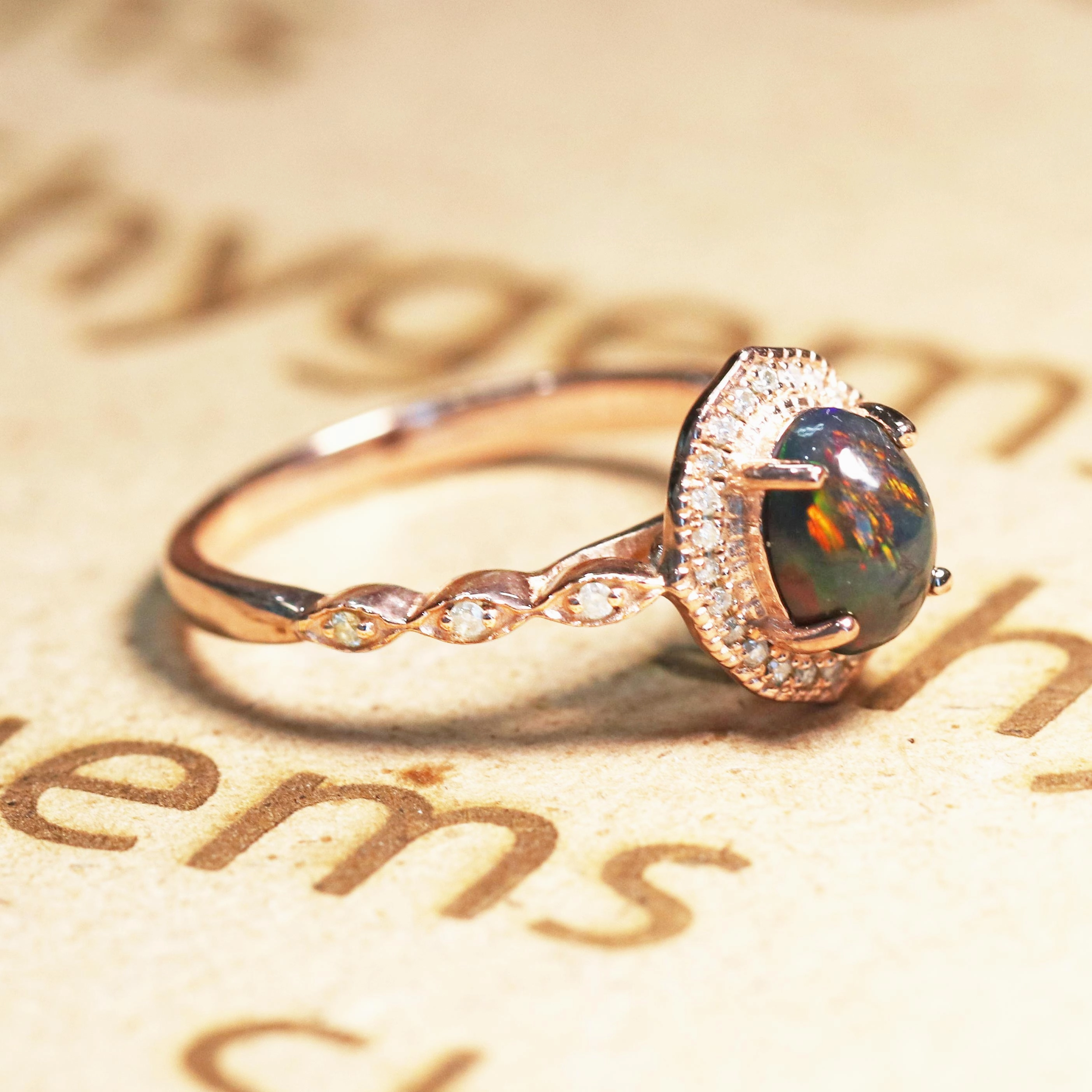 Vintage 1.50 Ct Oval Cut Lab Created Opal Engagement Ring Festival Accent