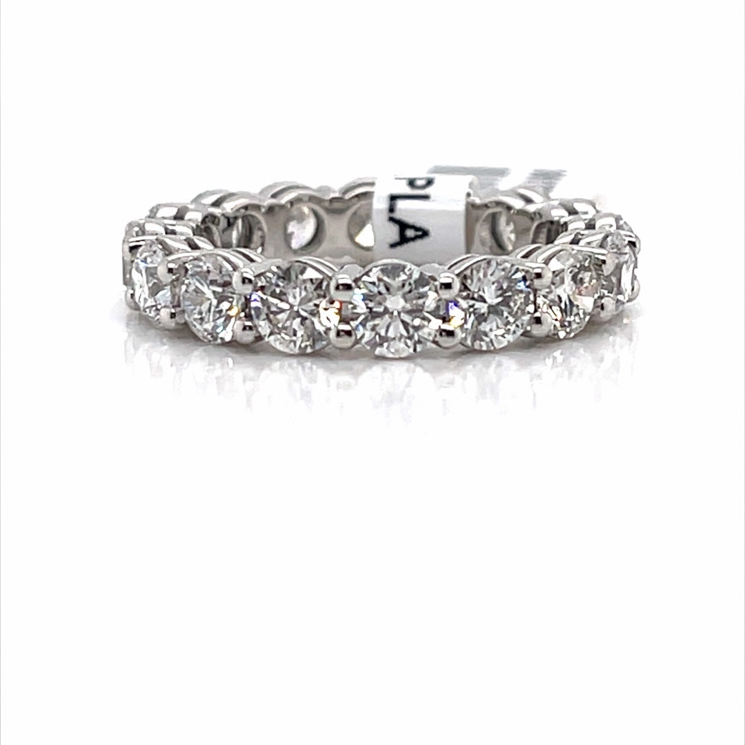 Bremer Jewelry Anniversary/Eternity Diamond Wedding Ring in Platinum (4.00ctw) Special Style Custom Shine Design