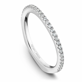 Noam Carver Straight Diamond Wedding Band in White Gold Opulent Craft