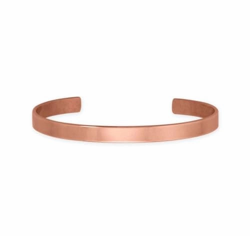 Steadfast Amalgamations Smooth Copper Cuff Bracelet 6.3mm width - Made in the USA