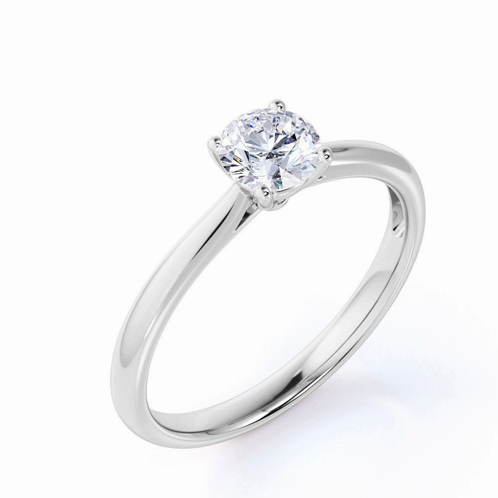 Solitaire 0.5 Ct Round Cut Diamond Engagement Ring All Day Cherished Gift